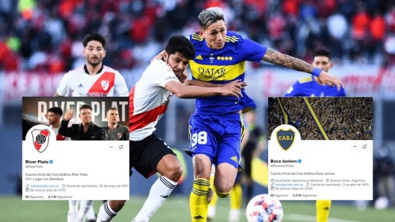 “Goleada” de River sobre Boca en las redes sociales