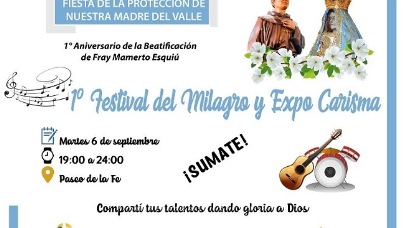 Preparan el 1º Festival del Milagro y la Expo Carisma