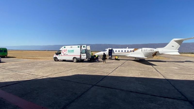 Trasladó a un catamarqueño que estaba internado en San Juan