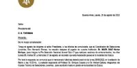 LA CITACIÓN de la AFA para que Maza Díaz se presente en Ezeiza.