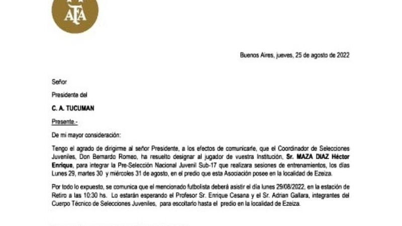 Juvenil alteño de Guayamba convocado a la Selección Sub17