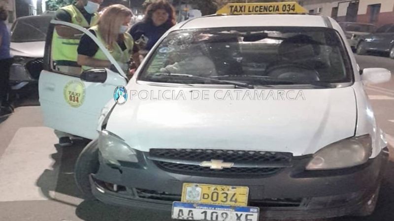 Chocó un taxi en Villa Cubas