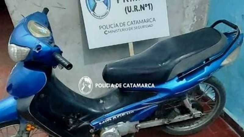 Por las cámaras recuperaron una motocicleta