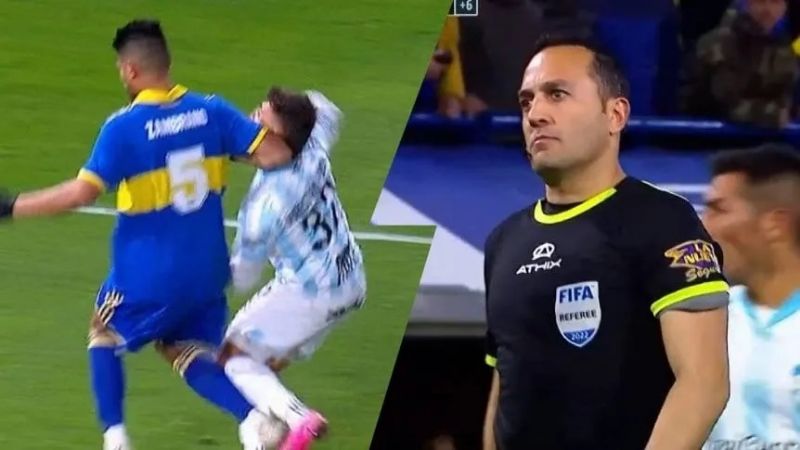 Por qué no fue penal el codazo de Zambrano a Maestro Puch
