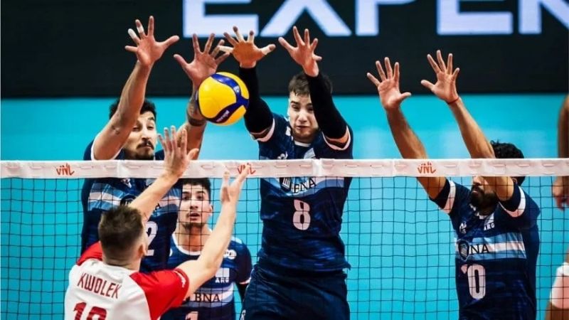 Argentina ante Países Bajos en el Mundial de Voleibol