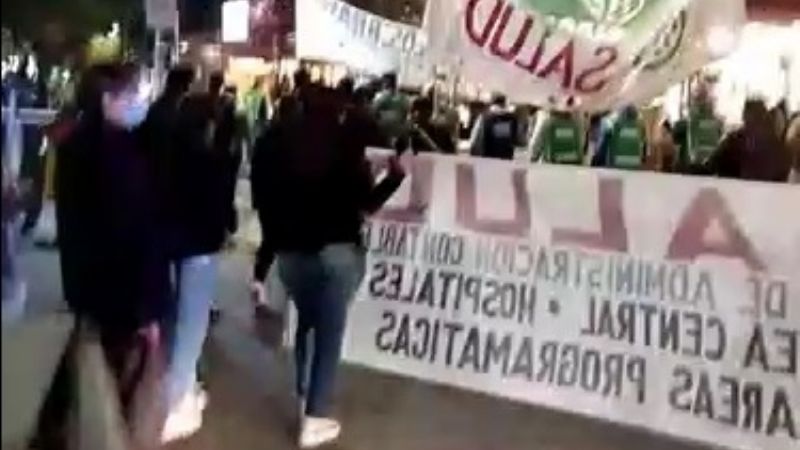 Protesta de salud en el Centro