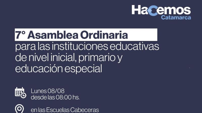 7° Asamblea ordinaria para las instituciones educativas