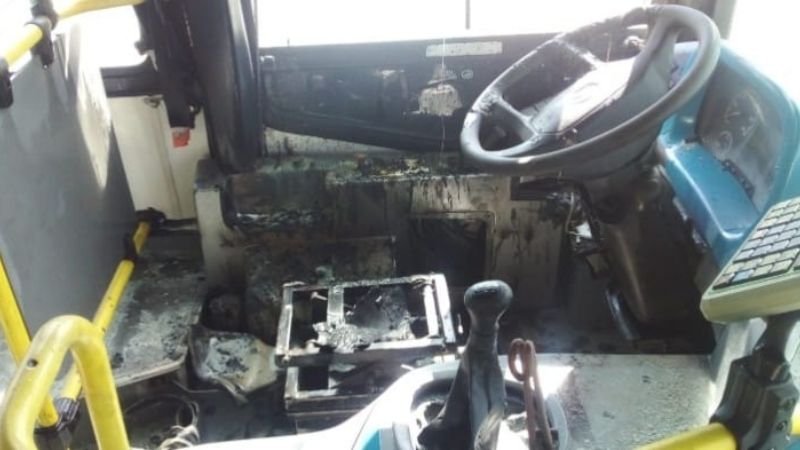 Se incendió un colectivo