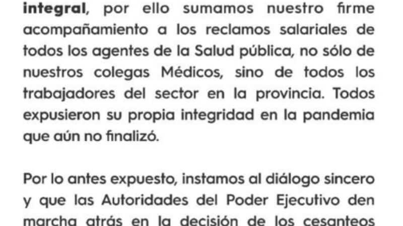 Amplio apoyo a la movilización de salud