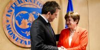 Massa junto a Georgieva, reunidos en la sede del FMI.