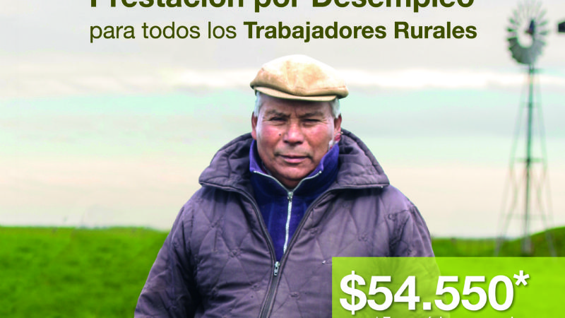 Prestación por Desempleo para trabajadores rurales hasta $57.900