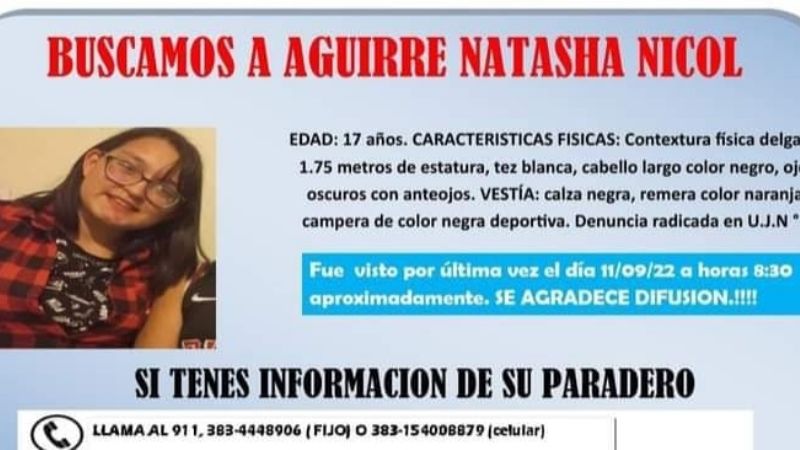 Buscan a una adolescente