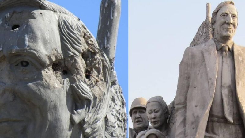 Vandalizaron un monumento de Néstor Kirchner
