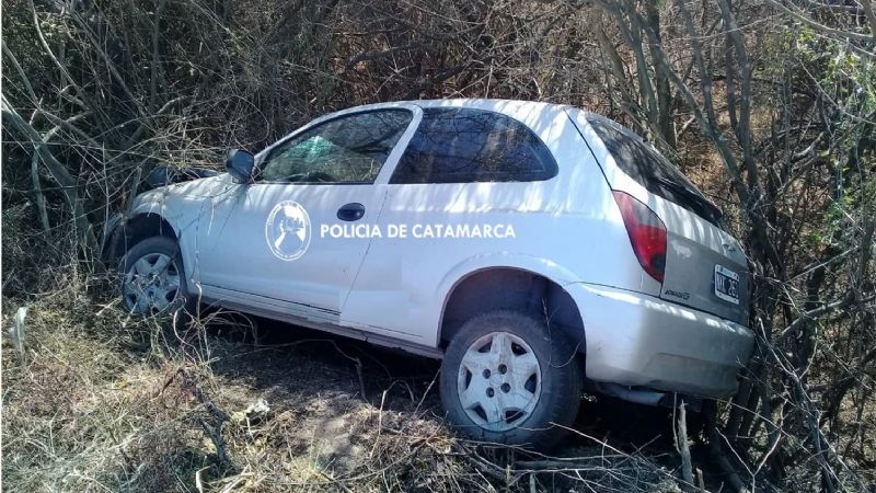 Derrapó y se fue la banquina en La Merced