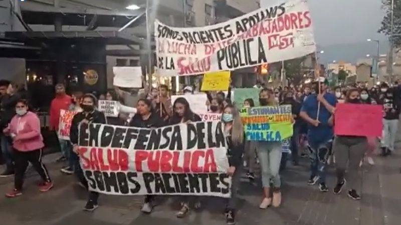Manifestación en defensa de la Salud Pública
