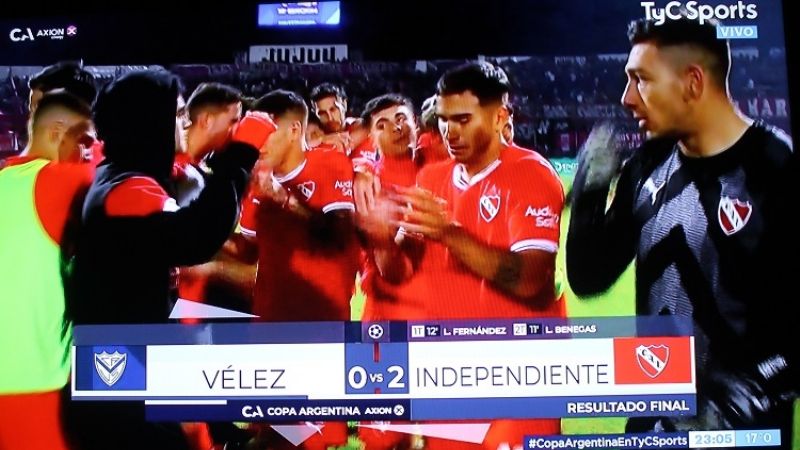 Independiente eliminó a Vélez y en 4tos. con Talleres