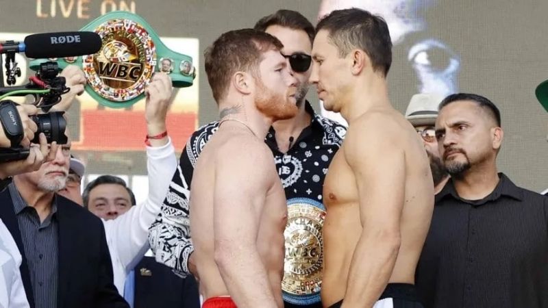 Canelo Álvarez y Golovkin en tenso pesaje