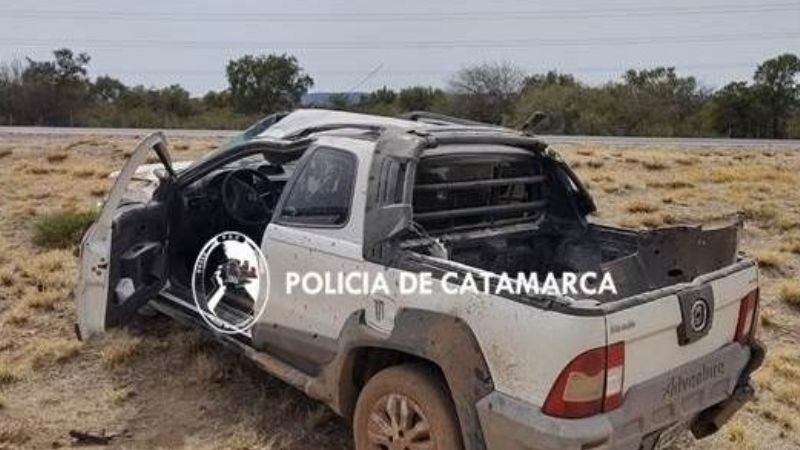 Volcó un vehículo en Ruta Nacional N°38