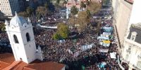 COLMADA de manifestantes, en la Plaza de Mayo se repudió el ataque a Cristina Kirchner.