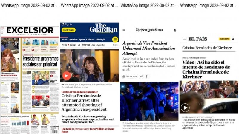 El atentado a la Vicepresidenta en los diarios del mundo