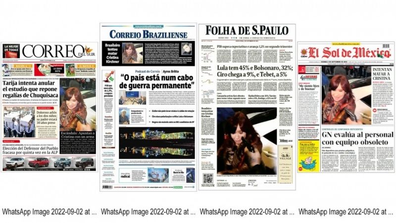 El atentado a la Vicepresidenta en los diarios del mundo