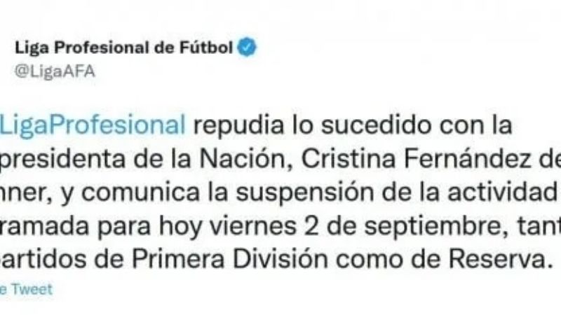 Repudio generalizado del fútbol, por ataque a Cristina