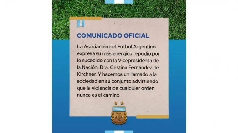 Repudio generalizado del fútbol, por ataque a Cristina