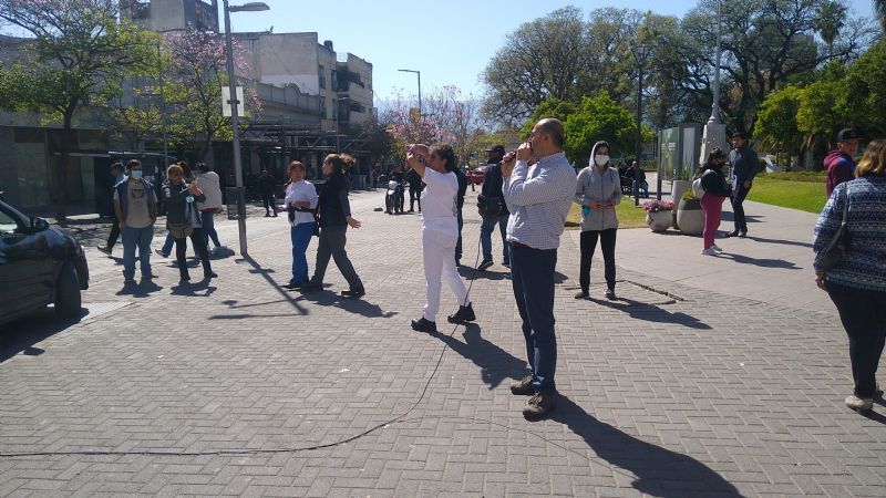 Escasa participación en la marcha de Salud
