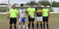 INICIO del juego entre Policial y Juventud Unida de Santa Rosa.