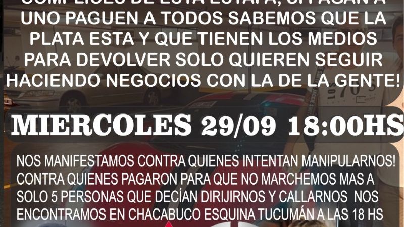 Ahorristas convocaron a una gran marcha de la bronca