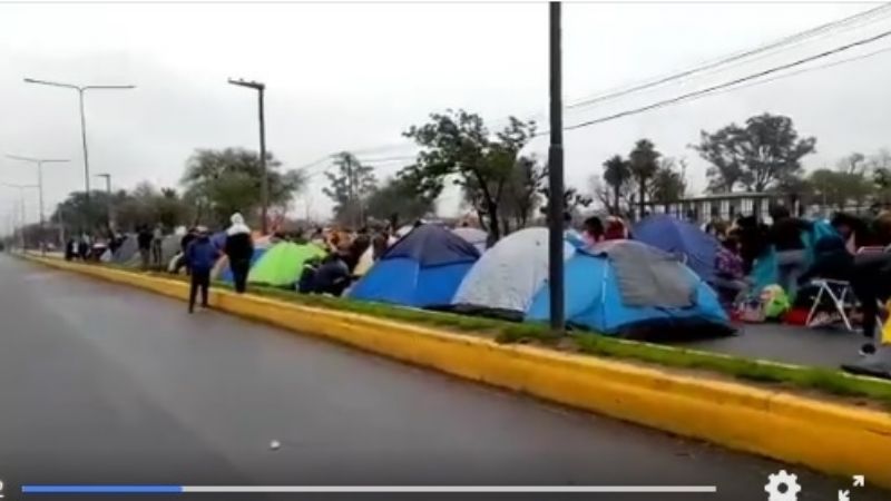 Piquete en la Casa de Gobierno