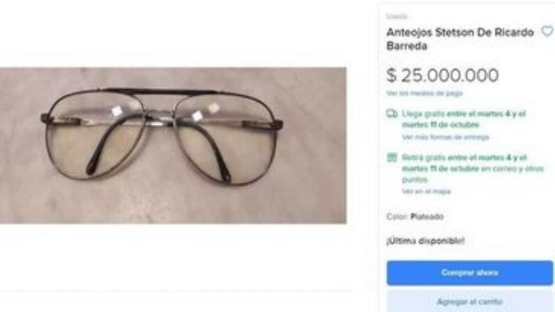 Venden los anteojos de Ricardo Barreda por $25 millones