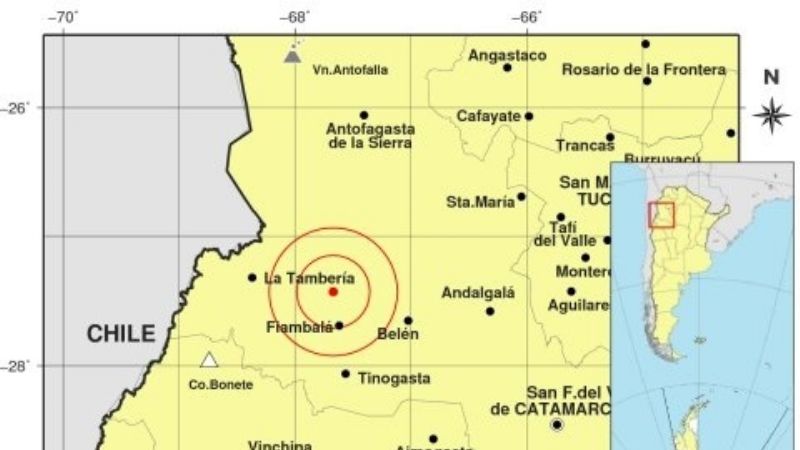 Un sismo de 4.4° en territorio tinogasteño