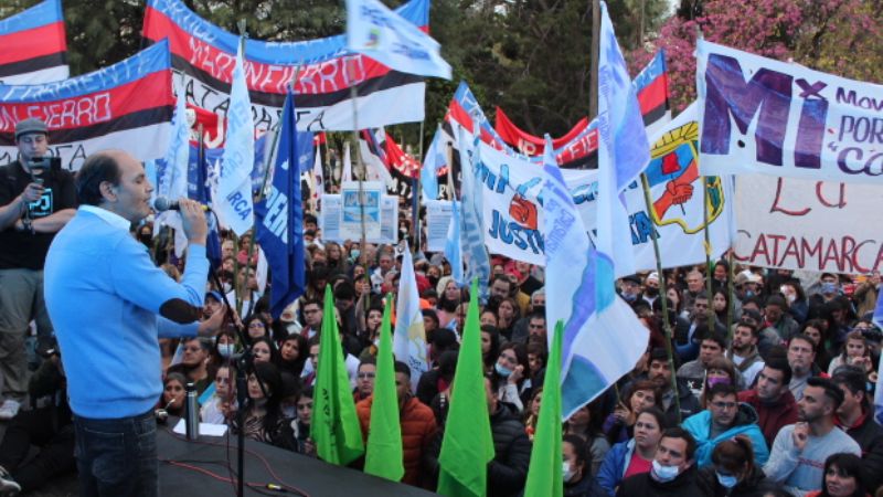 Taxistas en el acto de apoyo a Cristina