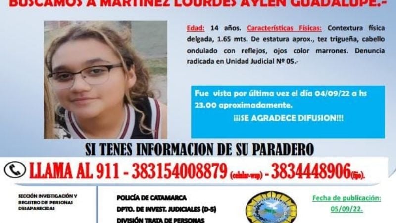 Encontraron la  menor de 14 años