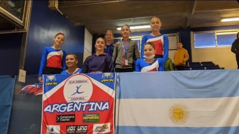 14 podios del Club Gimnasia Catamarca en Uruguay