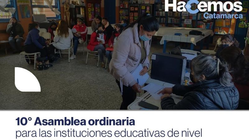 10° Asamblea ordinaria para las instituciones educativas de nivel Inicial, Primario y Educación Especial