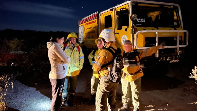 Incendio forestal de magnitud  en El Bolsón