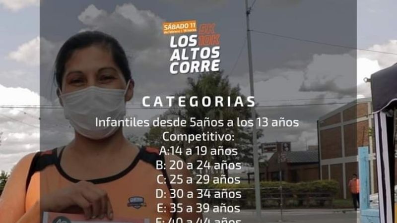 Anunciaron “Los Altos Corre” para el 11 de febrero