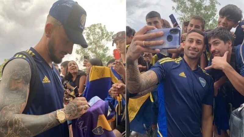 Cálido recibimiento a Boca, en su arribó a San Juan