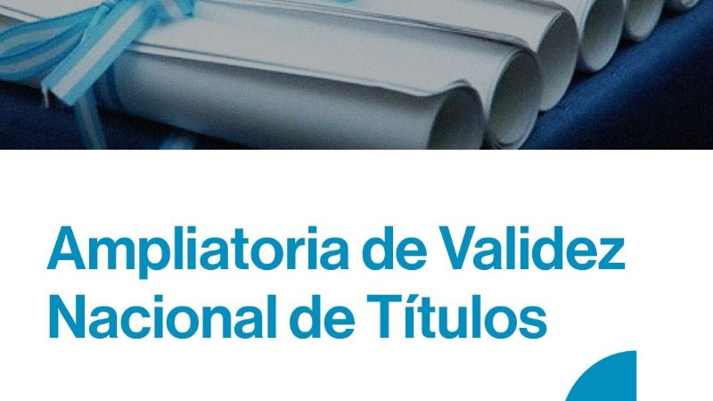 Ampliatoria de validez nacional para el Profesorado de Artes Visuales