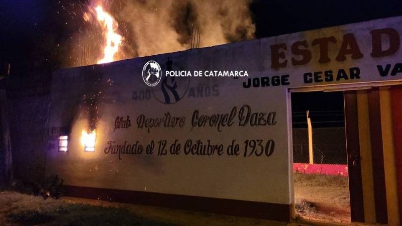 Se incendió un Club Deportivo
