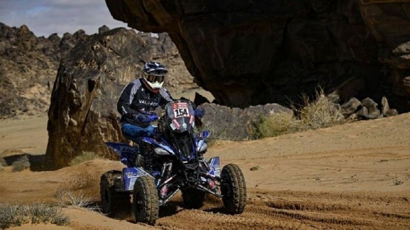 Francisco Moreno y Pablo Copetti, en el podio de los cuatriciclos