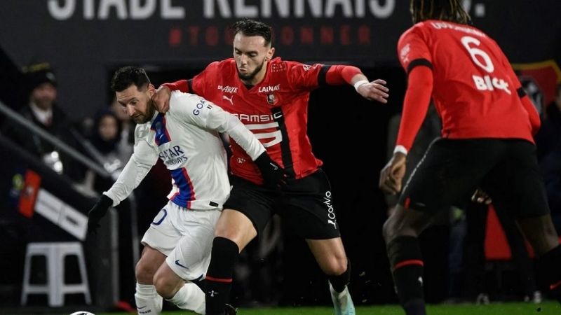 Con Messi, Mbappé y Neymar, PSG cayó ante Rennes