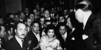 GINA LOLLOBRIGIDA cuando asistió al Festival de Cine, en Mar de Plata, en 1954.