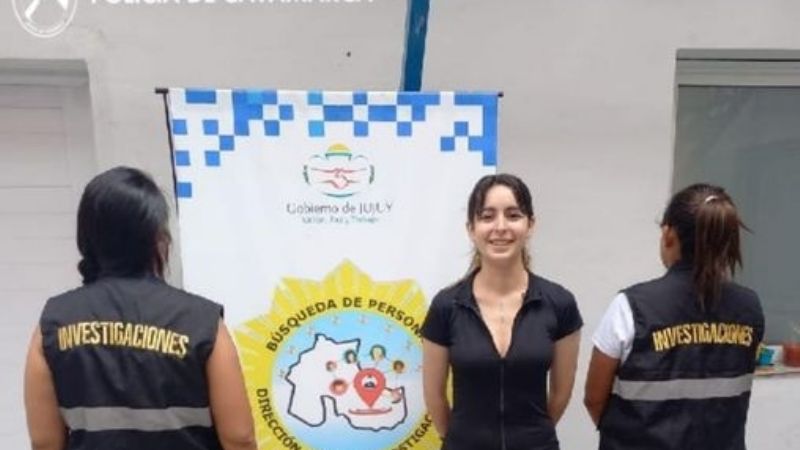 Milagros Nahir posó sonriente para la cámara policial