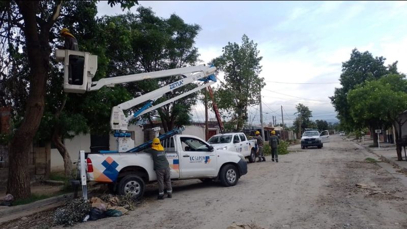 Restablecieron la energía a 14.105 usuarios afectados por el temporal