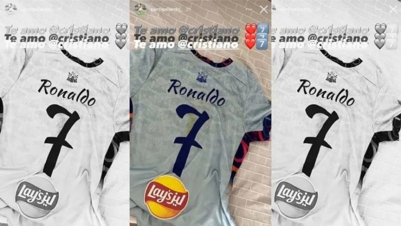 Cristiano regaló su camiseta a un hijo de Gallardo