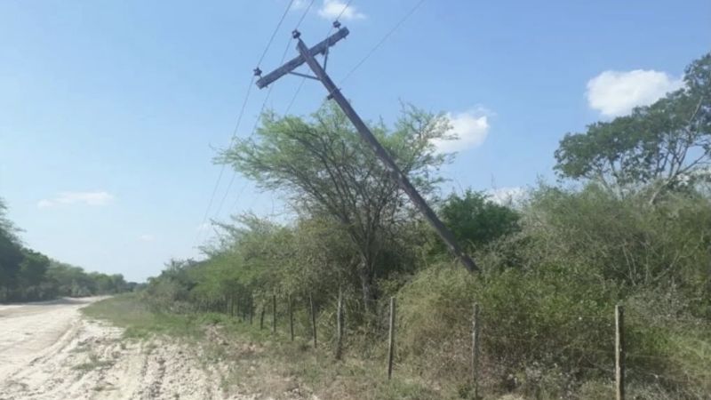 En el Este provincial pasó el temporal durante la tarde, dañando el sistema eléctrico