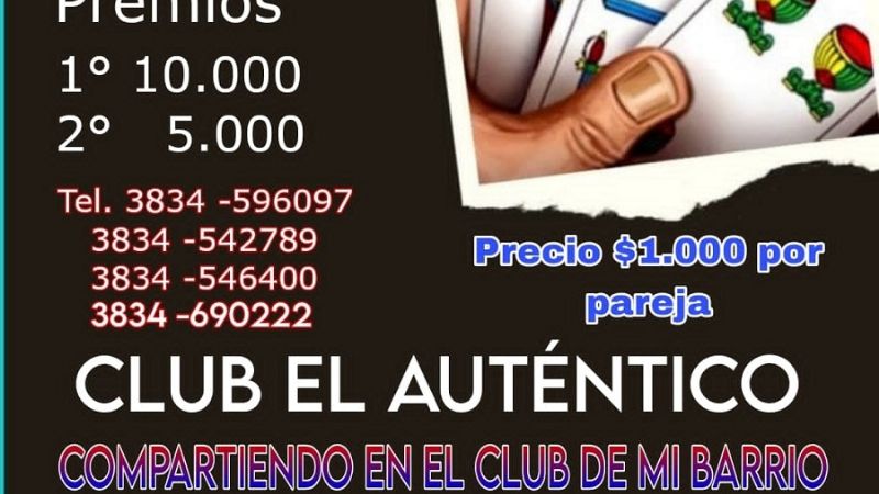 El Auténtico recibe socios y anunció torneo de Truco